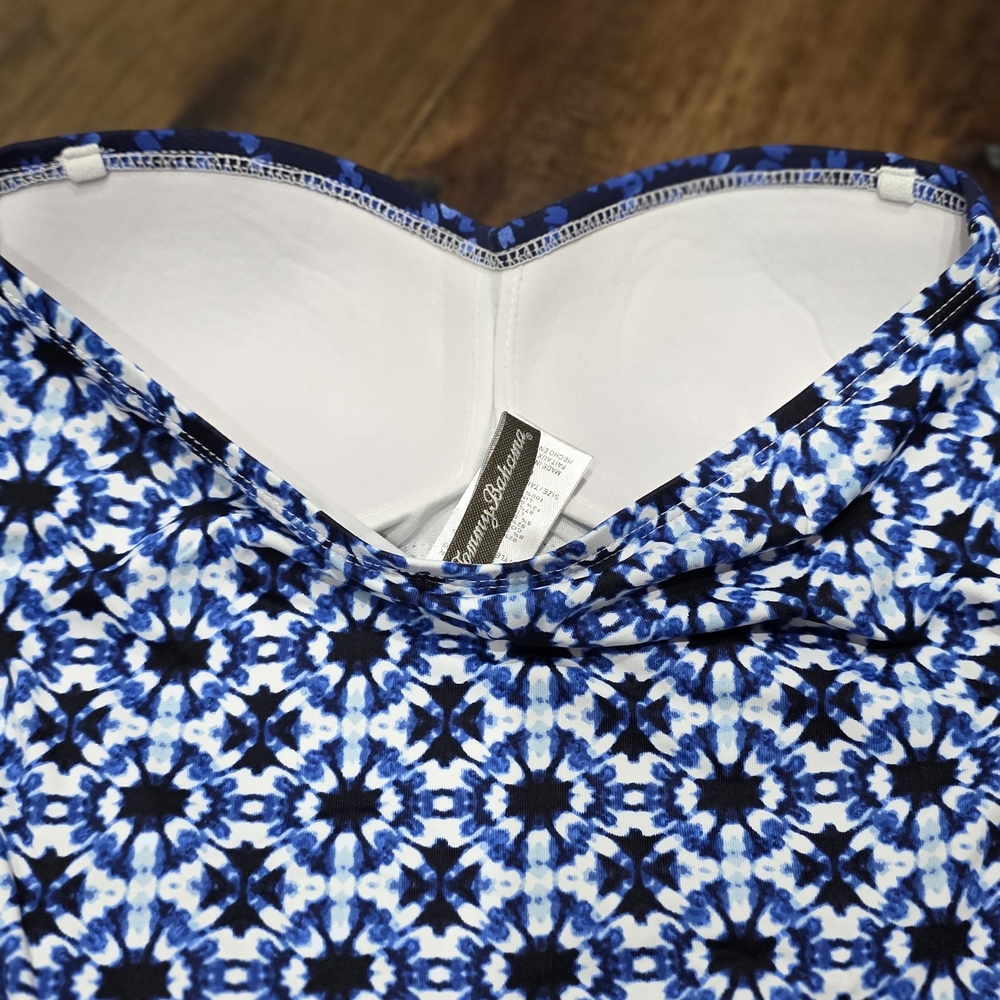Tommy Bahama Shibori Splash Bandeau One-Piece Swimsuit - Picture 3 of 6